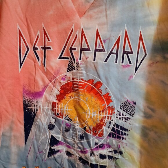 Def Leppard Tye Dye Cut Out Tshirt L, New - Picture 2 of 4